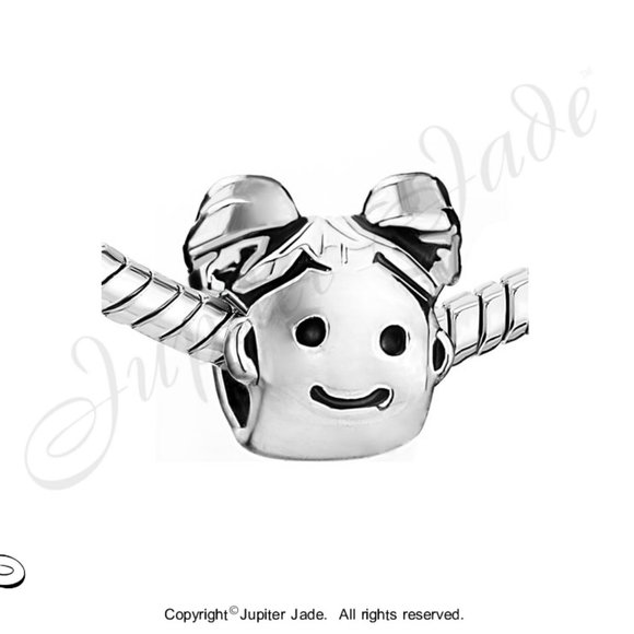 FREE S/H  Pugster Girl Daughter with Pigtails Bracelet Charm - Fits Pandora - Picture 2 of 2